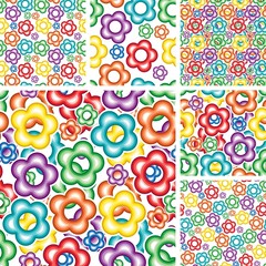 Seamless flower patterns