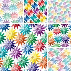 Seamless flower patterns