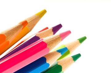 color pencil isolated on white