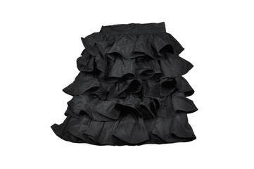 Black silk skirt