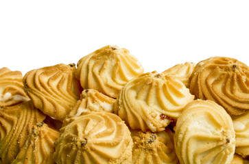 Sweet cookies isolated over white
