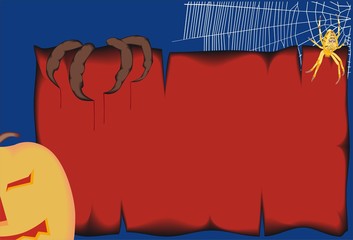 halloween frame spider