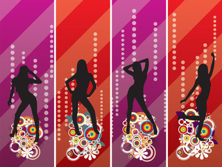 Illustrated silhouette of colors design