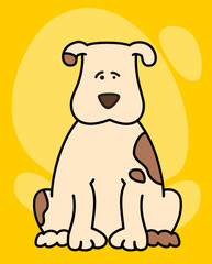 Fototapeta premium Vector illustration of cartoon dog