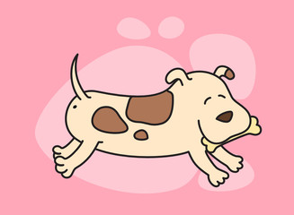Vector illustration of cartoon dog
