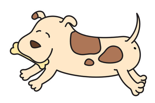 Vector illustration of cartoon dog