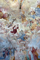 Holy Trinity and All Saints, fresco on the ceiling of the church
