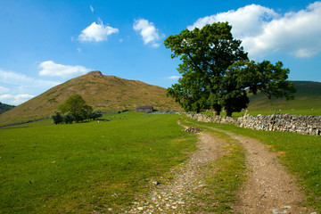 View of the hills in the Peak District