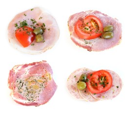 belegte Brötchen von oben