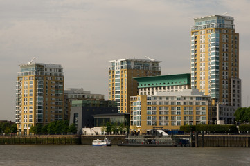Skyline London Docklands Finanzviertel Destrict Turm