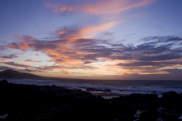 Fototapeta na wymiar Zachód słońca w Lanzarote