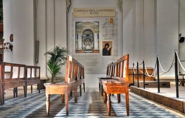 Indoor Spoleto Cathedral. Umbria.