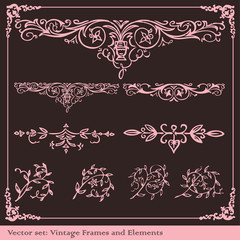 Vintage elements vector