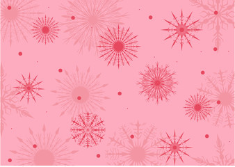 pink and red snowflake background