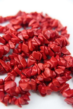 Collier en jaspe rouge, provenance Brésil