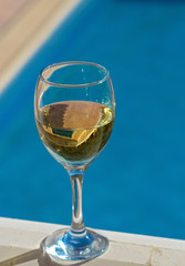 Wine poolside