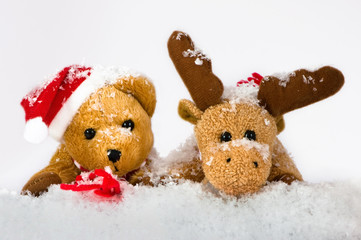 Weihnachtsbär und Weihnachtselch