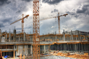 hdr image of construction work site