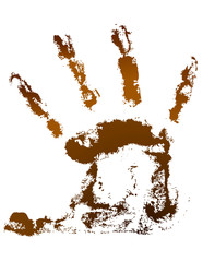 Chocolate handprint
