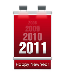 Cartello Pubblicitario Happy new Year