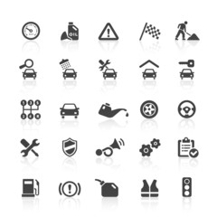 Black Web Icons - Car & Workshop