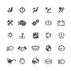 Black Web Icons - Car & Workshop