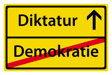 Obraz premium Diktatur nach Demokratie