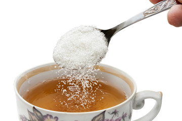 fill with sugar in cup of tea