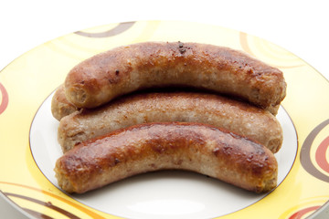 Bratwurst auf Teller
