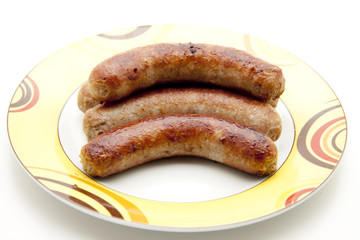 Bratwurst auf Teller