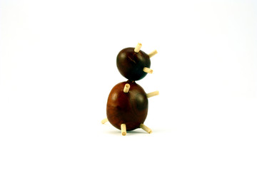 Animal Figures chestnut on white background