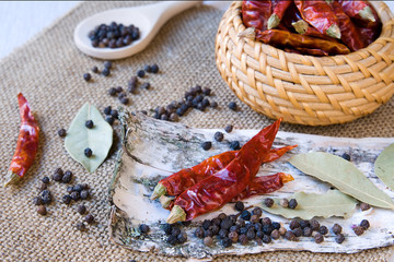 Spices used in cooking food