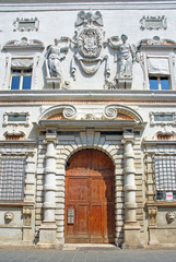 Italy Ferrara Bentivoglio palace main door