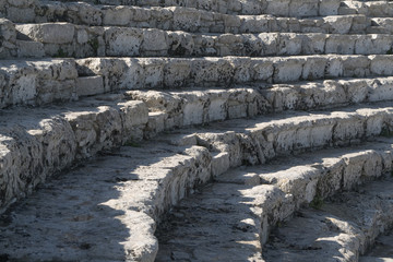 Ruins of amphitheater in Archaeological Park Segesta