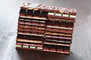 stack of chocolate