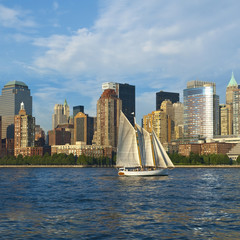 Sailing in the Hudson River, New York