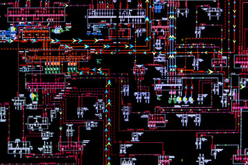 Energy generation and distribution system diagram
