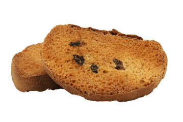 Rusks isolated on white