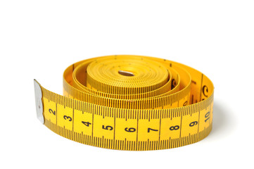 Measure tape over white
