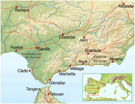 Landkarte von Andalusien
