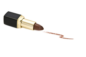 Brown lipstick.