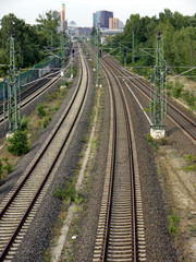 Fototapeta na wymiar Berlin-rails and Potsdamer Platz
