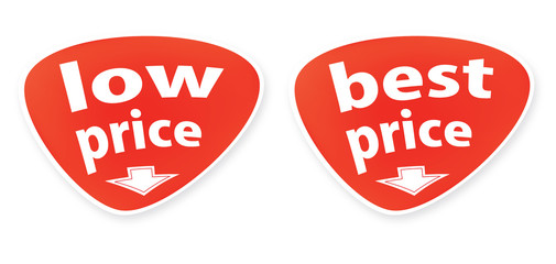 Vector buttons with the text of sales