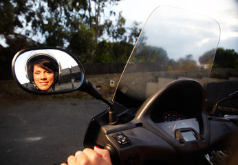 woman on the bike