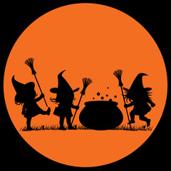 Silhouette of a Witches