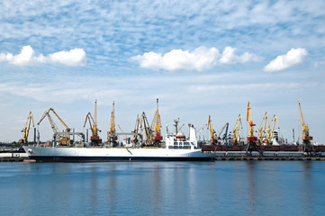 cargo ship in port