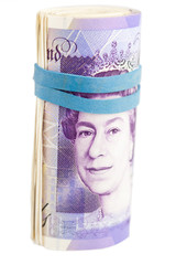 Roll of twenty pound notes