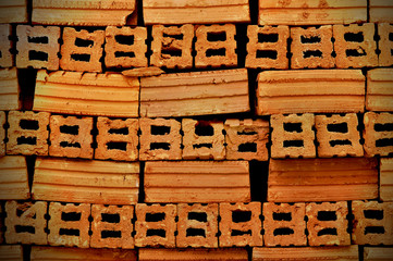Texture of collocate construction brick