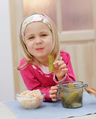 girl with cucumber © mbt_studio