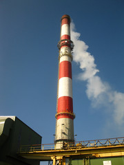 red and white chimney